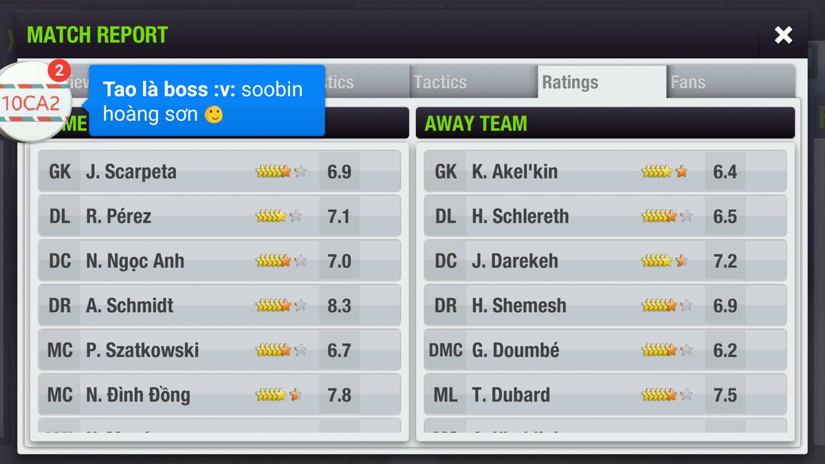 StarKevin2002's tweet photo. This @topeleven match doesn't have a Man of the Match. Wow! https://t.co/6JL5xkgCnY