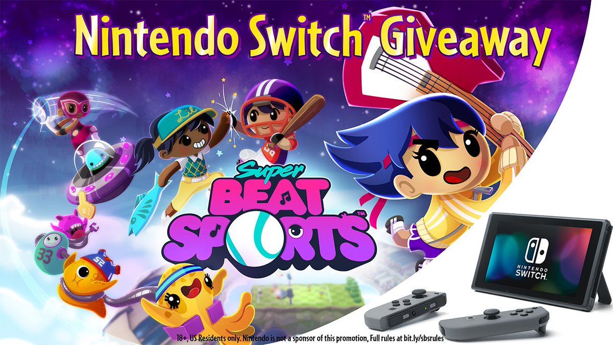 Harmonix's tweet photo. Always wanted to flex your rhythmic chops by playing the wackiest sports imaginable? Follow &amp; RT for a chance to win a Nintendo Switch! https://t.co/RLbqv0lhwy