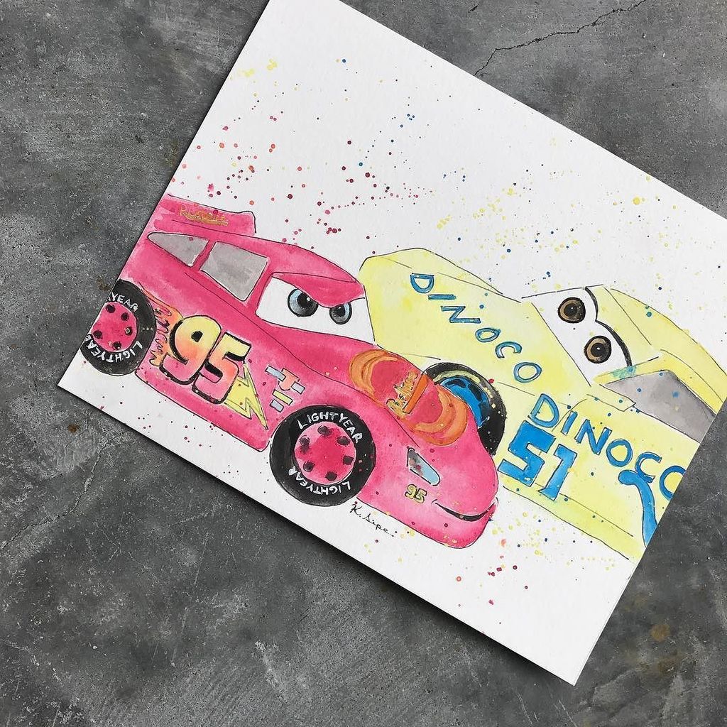 StudioTen16's tweet photo. "Don't fear failure. Be afraid of not having the chance." 💛❤️ This is Cars painting 2 of 4. Can't wait to see them all complete! .
.
.
.
.
… https://t.co/UgCADbl5vW