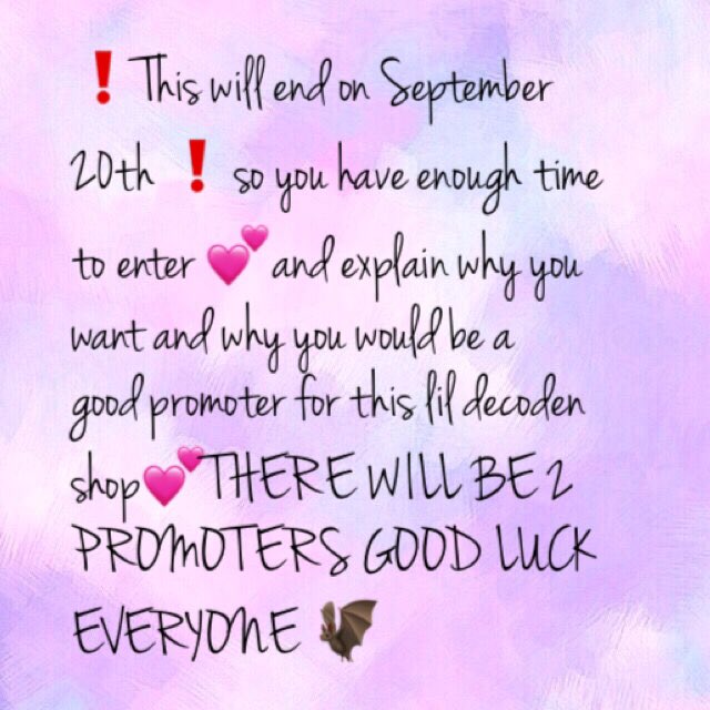 creepycutec's tweet photo. Check the pics for Rules!💕🦇
You can post it either here on twitter or Instagram
(search for @creepy_cute_creations) #decoden #promotersearch https://t.co/fFIRkpTjPL