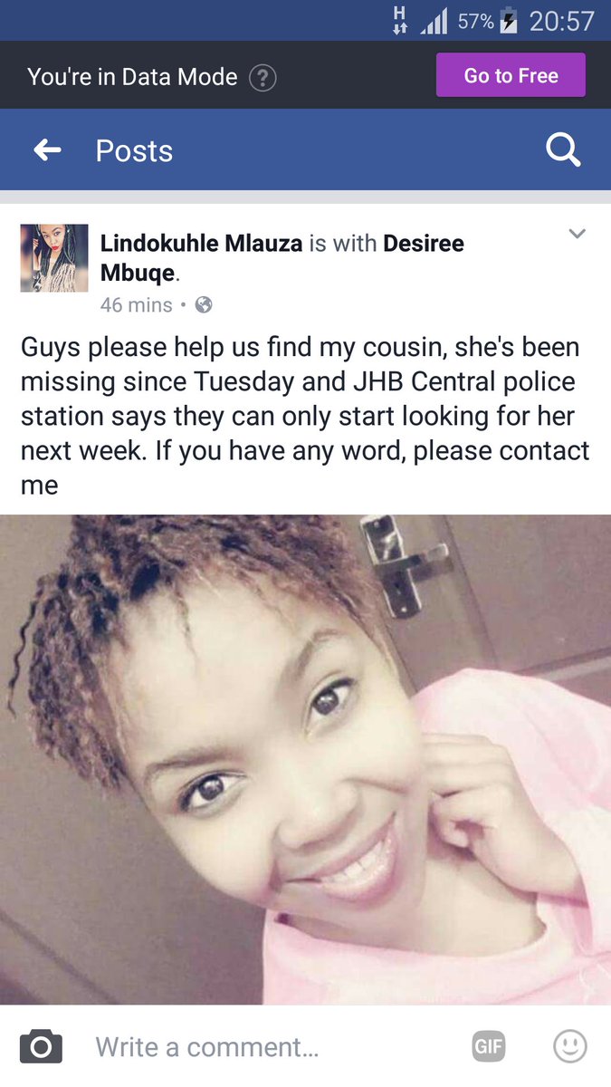 MamelloM_'s tweet photo. Repost!
The search for her ONLY started yesterday because this case WASN'T a PRIORITY!!!
This is just so unfair ππ
#HelpFindDesiree https://t.co/cDEoyaetwc
