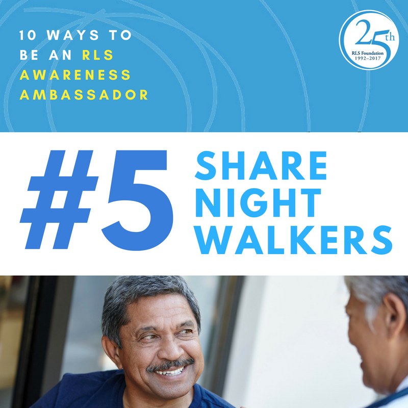 RLSFoundation's tweet photo. Share copies of Nightwalkers at your local library, doctor’s office or other community gathering place! #RLSAwarenessDay2017 #Cure4RLS https://t.co/ljn7feVFje