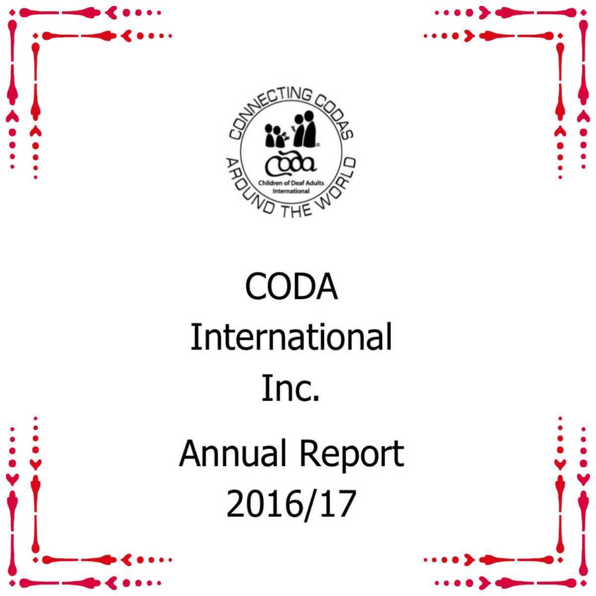 codaintl's tweet photo. CODA International’s Annual Report 2016/17 is now being sent out to all members. #CODAInternational #CODA #ChildrenOfDeafAdults #CODAReport https://t.co/ansrkwJiu5