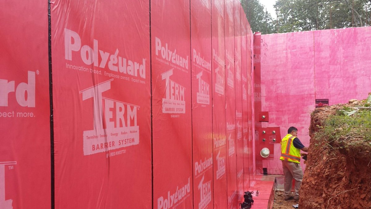 TERMBarrier's tweet photo. We're on site in South Carolina for an #ICF waterproofing install. #temites #pestexclusion #pests #waterproofing https://t.co/lv0cOx5yl9