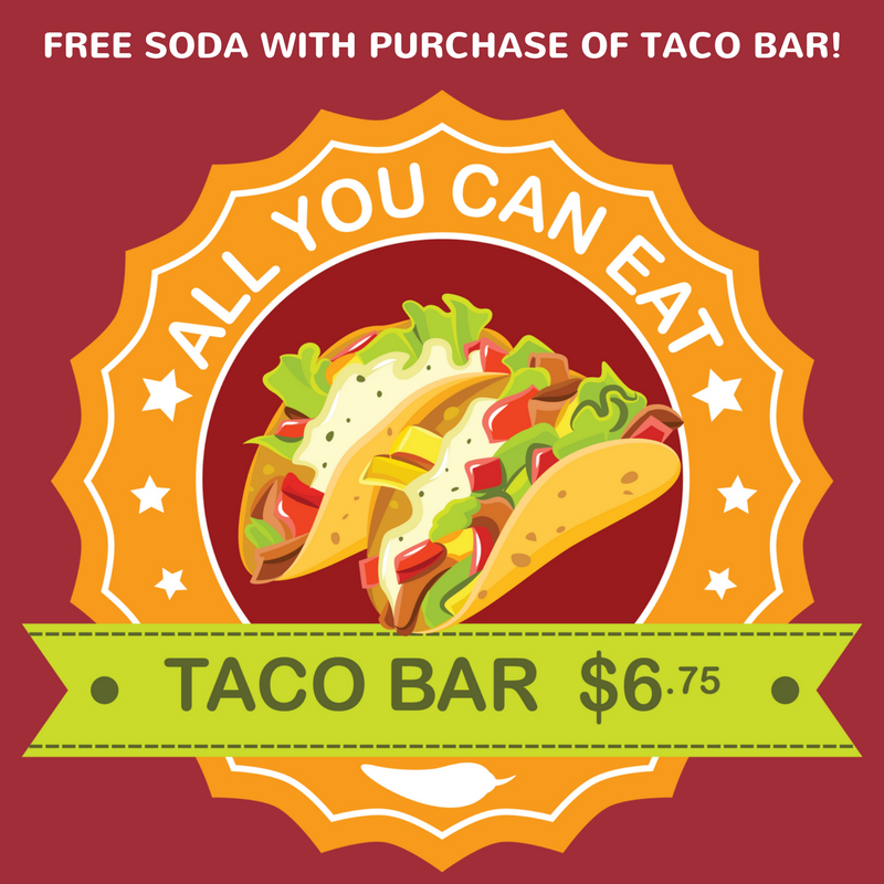 zeecatering's tweet photo. Taco Tuesday! Free Soda with Taco Bar Purchase - https://t.co/iScOpCmSJn #zeesrooftop #weareuphere #tacotuesday https://t.co/hLQYDkAhV0