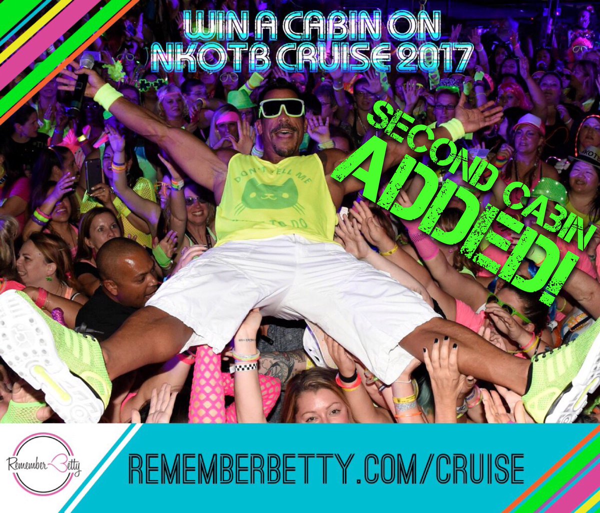 RememberBetty's tweet photo. Didn't win the @NKOTB Cruise Infomercial contest? Want to #GetOnTheBoat? We're giving away TWO cabins! https://t.co/UCz4MJFt08 https://t.co/DtTsghyTiZ