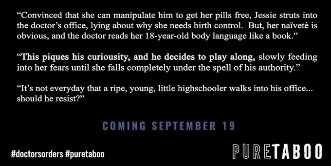 Coming September 19 #doctorsorders #puretaboo 😈 https://t.co/QxvENVmAbw https://t.co/afsjfeuTR0