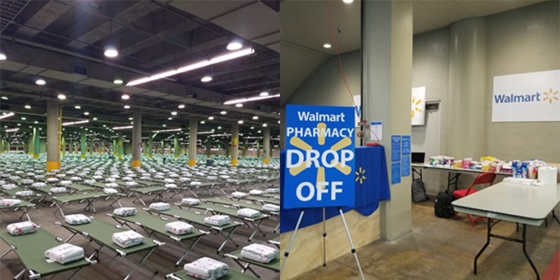 Supplies update: on our way to the Dallas Convention Center's mega shelter w/ supplies &amp; will have pharmacy services onsite #HurricaneHarvey