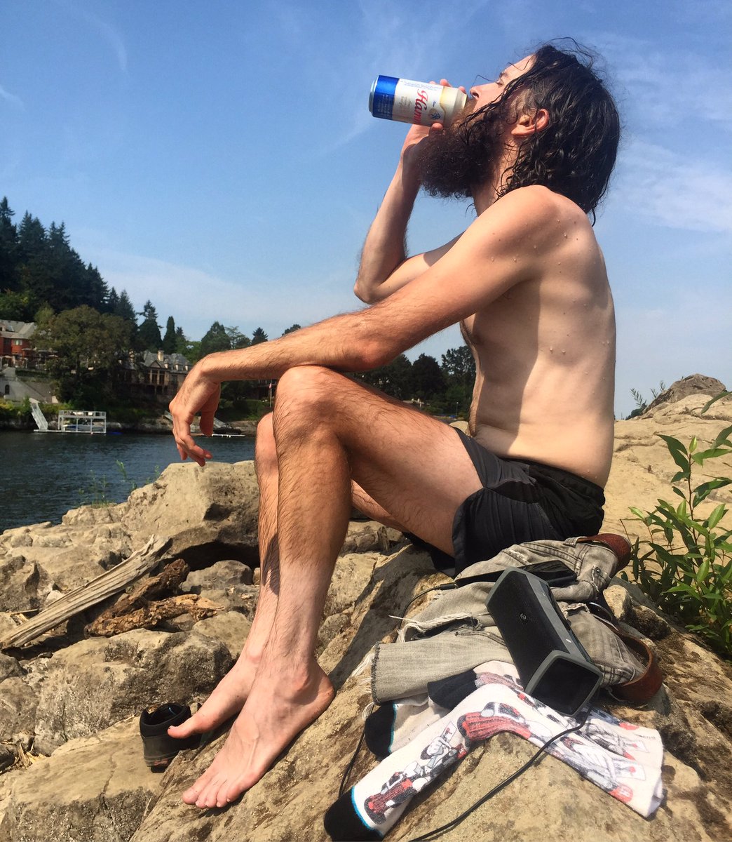 Sterling's own John Hamm looking like the Golden God of Summer! #besterling #boss #hamms #elkrockisland