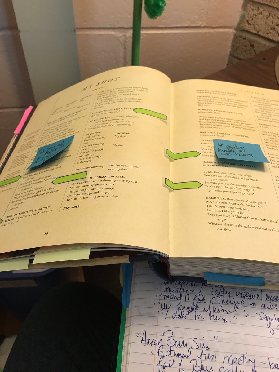 professorterri's tweet photo. Geeking out with "My Shot." I may never stop analyzing this song. #HamClass #Hamilton https://t.co/UEotCdPdFU