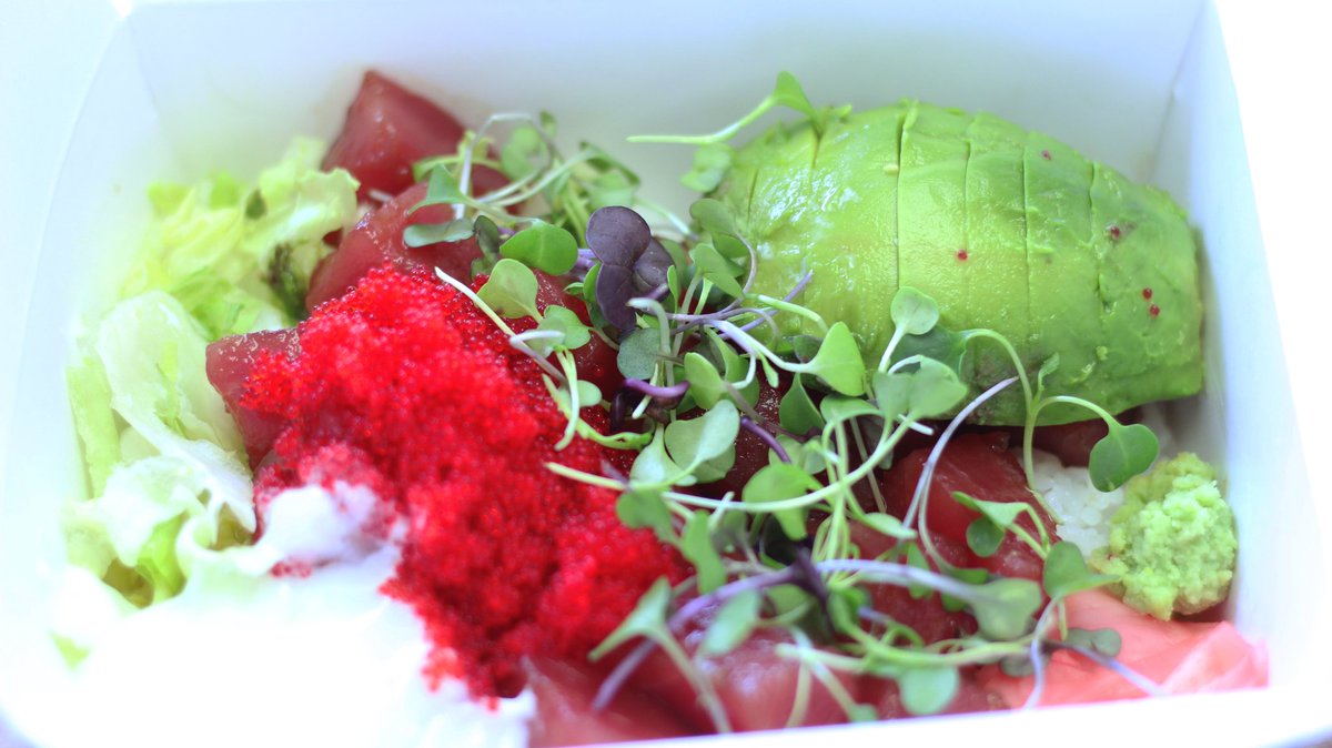 DonJapanese's tweet photo. Is it Christmas yet? Because we're seeing a lot of red and green in this tuna poké. #donjapanese #atx #atxeats https://t.co/aQZfdOQ10e