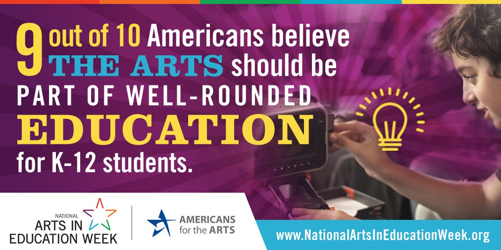 Americans4Arts's tweet photo. Join #ArtsEd friends &amp; colleagues across the country to celebrate #ArtsEdWeek from Sept. 10-16. More resources here: https://t.co/3fRVxSD19r https://t.co/J0hpqsil8z