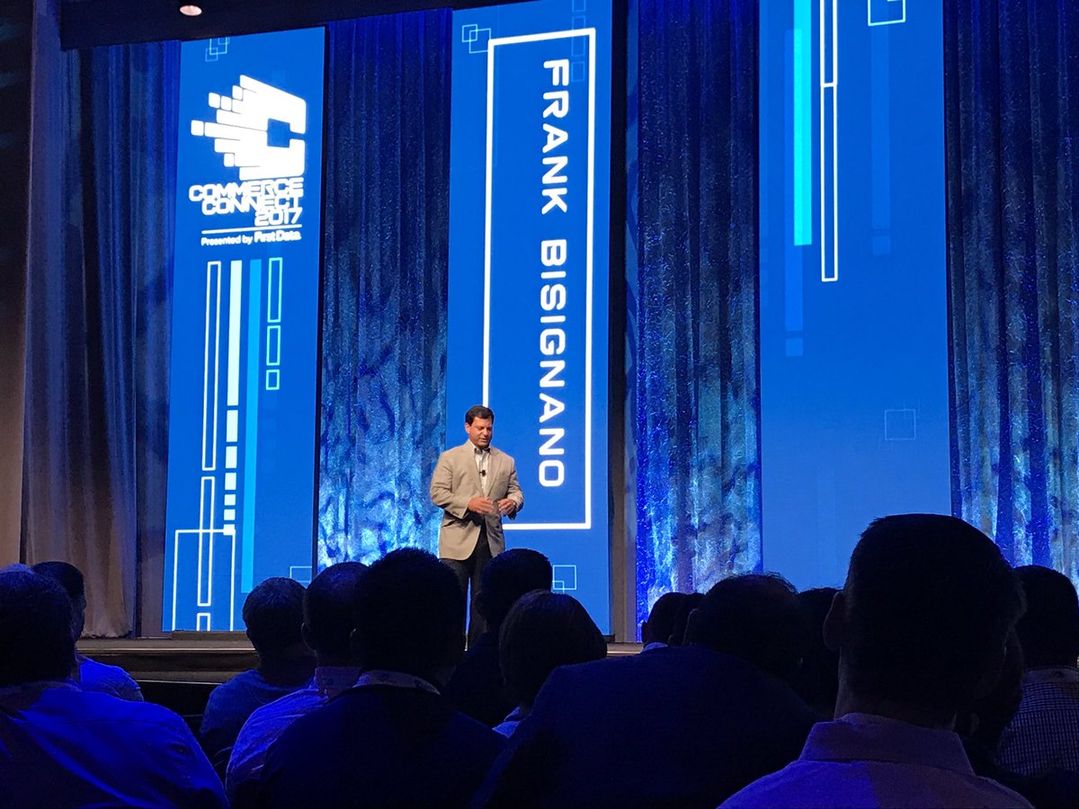 vinayspai's tweet photo. Our CEO Frank Bisignano takes the stage at @FirstData #CommerceConnect17 https://t.co/XY4GIiEiXp