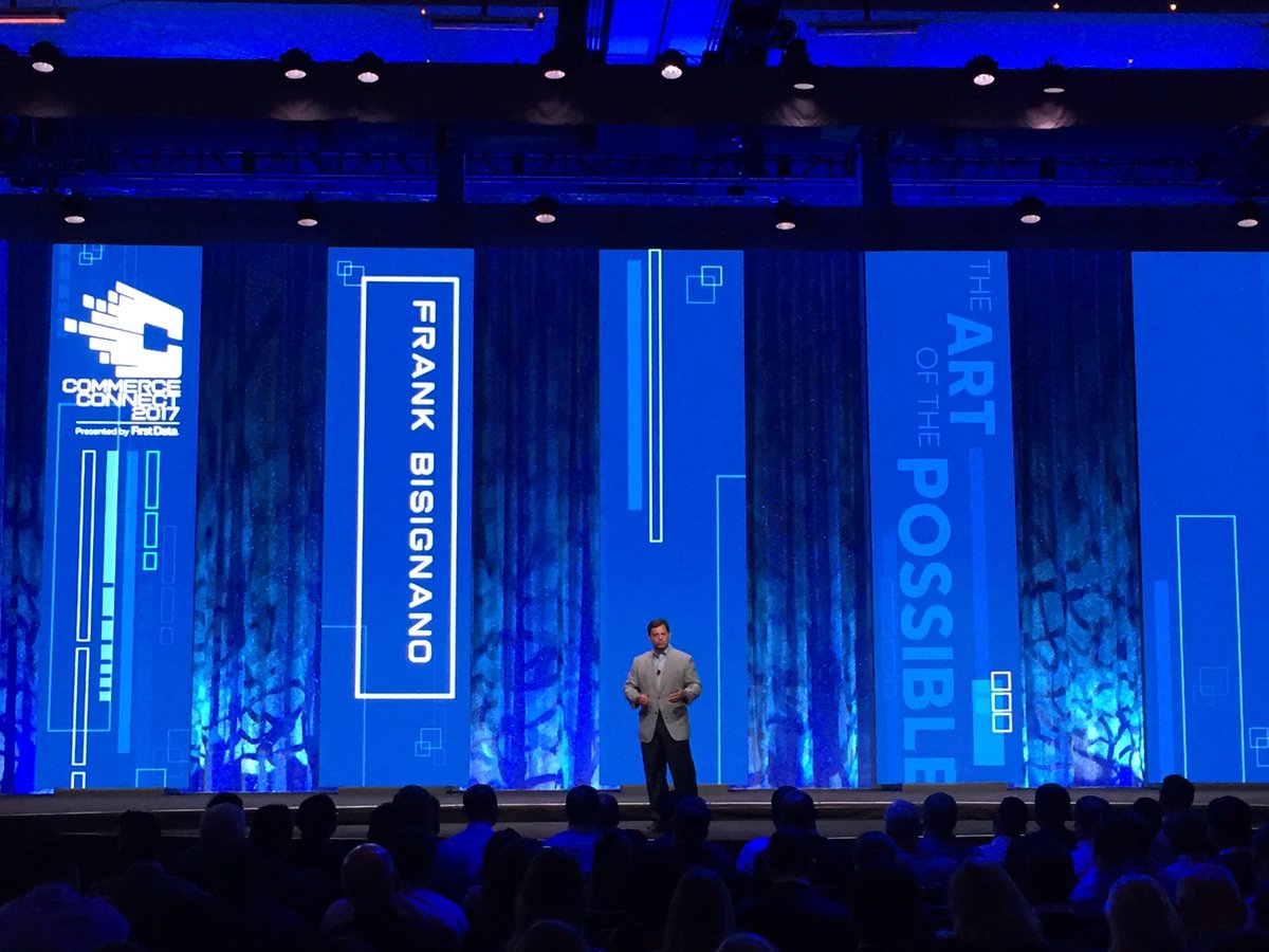 murphmarkd's tweet photo. .@FirstData Chairman & CEO Frank Bisignano talks partnership and family as he wraps the morning session of #CommerceConnect17. https://t.co/gkn8SY2cLh