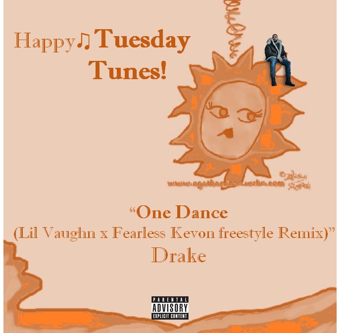 agathacards's tweet photo. #GoodMorning♫☀️everyone, Happy #Tuesday‼Today's #TuesdayTunes is a #Drake #remix with my #ElSoL in #orange.................Used #DrakeViews https://t.co/LuTsdtljU7