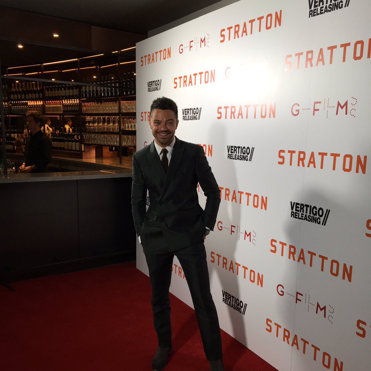StrattonFilm's tweet photo. The main man is here! @dominiccoop has arrived to celebrate the UK premiere of #Stratton. https://t.co/09ekwxo8CF