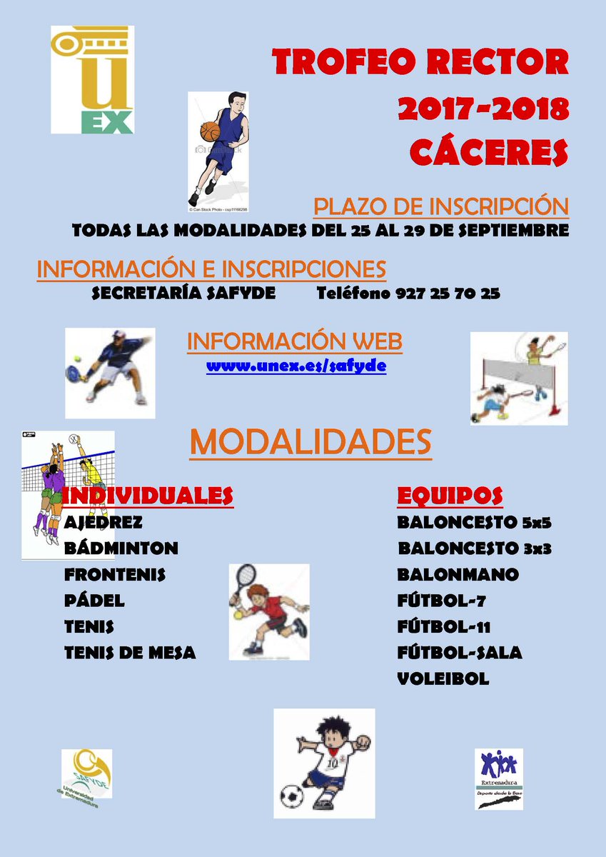 safydeuex's tweet photo. Aún estamos en Agosto,pero hoy otra novedad:TROFEO RECTOR listo para inicio del curso académico. Toda la INFO en https://t.co/JlFoz4gjNL https://t.co/7hk8mdwSjd