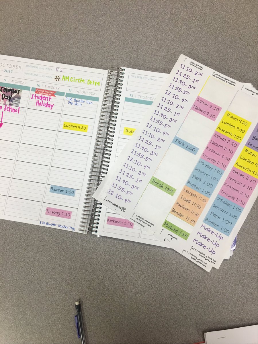 TBulino's tweet photo. I organize with @PlumPaper planners, Staedtler pens, &amp; labels.@hellojenjones #hellofonts keep it cute. #beverlybasics @StrongBobcats https://t.co/25iuGEeBg0