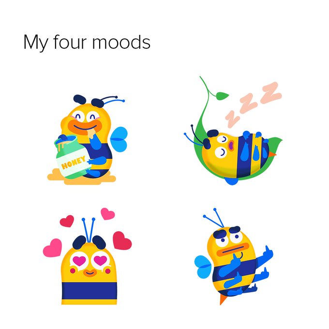 Buzzy the Bee has got you covered (in honey) for every mood. Check out his sticker pack on Kik! https://t<a href="/tag/mentalhealthmonth"class="tags"><span>#mentalhealthmonth</span></a>