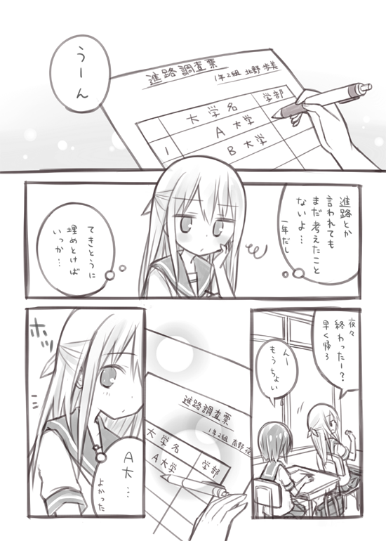 「空」#創作百合版ワンドロ ポエム漫画です。(ネームに詰まって1.5hドロ) 