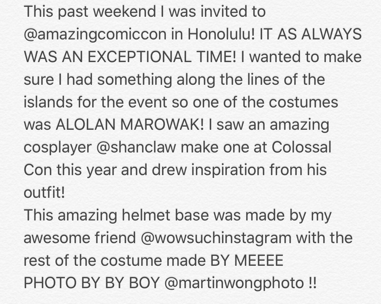 JESSICA NIGRI on Twitter "First shot back of My ALOLAN MAROWAK Cosplay