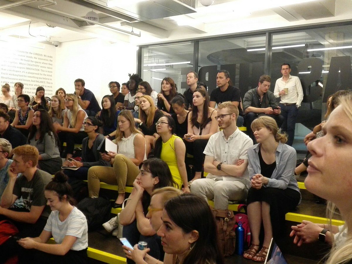 wickedgeekie's tweet photo. And #GAUX is kicking off an evening of the good, the bad and the ugly in UX design... It's a full house at @huckletree! https://t.co/FEdHVyJQ4o