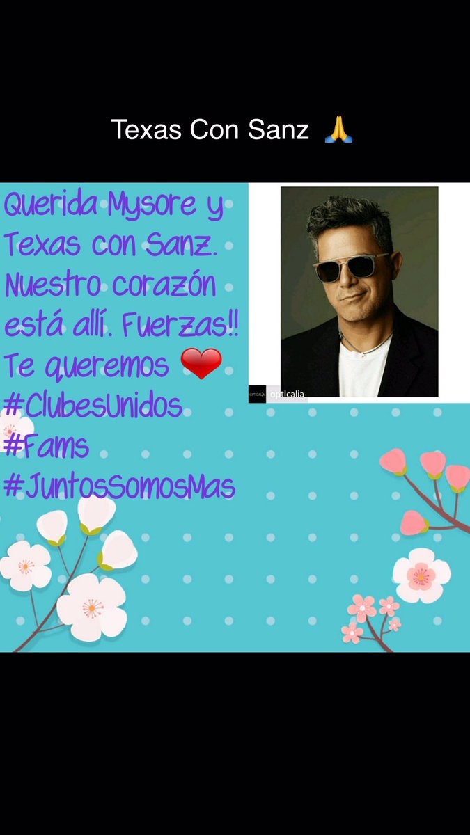TEXASCONSANZ's tweet photo. Muchas gracias por su apoyo a todos #ClubesUnidos En estos momentos se siente mรกs que nunca su presencia ๐โ ๏ธ @AlejandroSanz #HostonStrong https://t.co/Q0mspuq00K