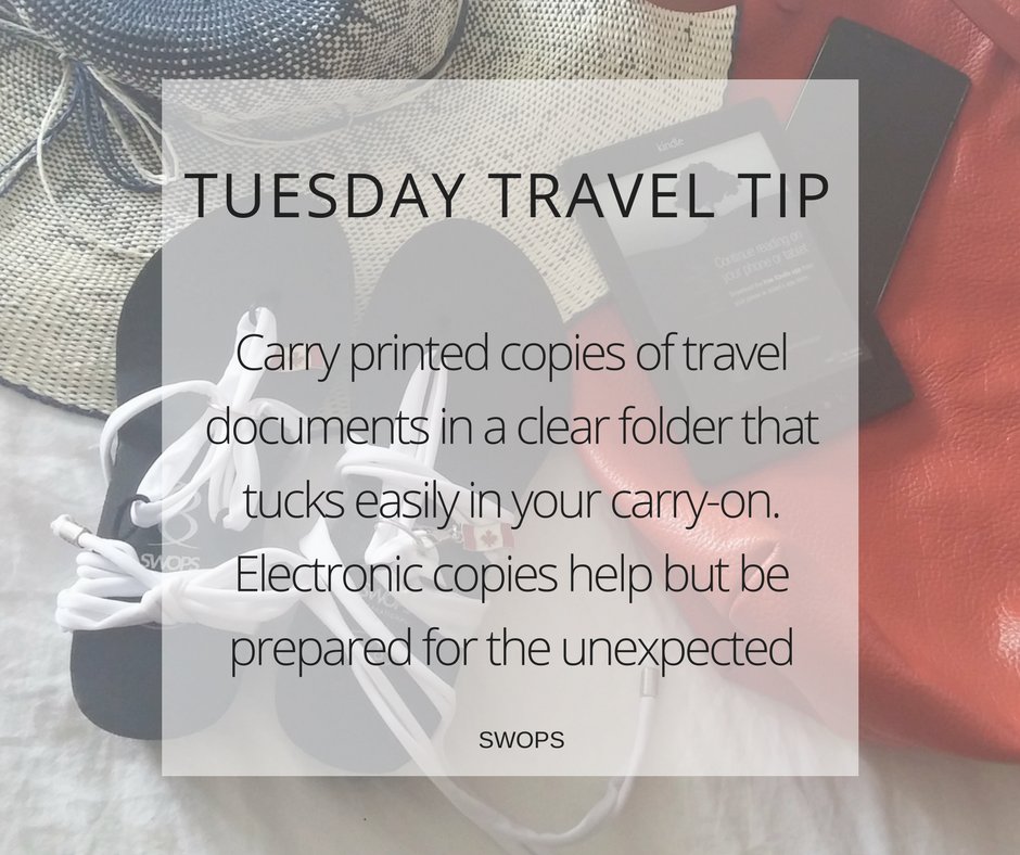 SWOPSSANDALS's tweet photo. Have your electronic travel docs ever vanished when you needed them most? Try this simple tip! #TravelTuesday #traveltip https://t.co/egrKMyehuo