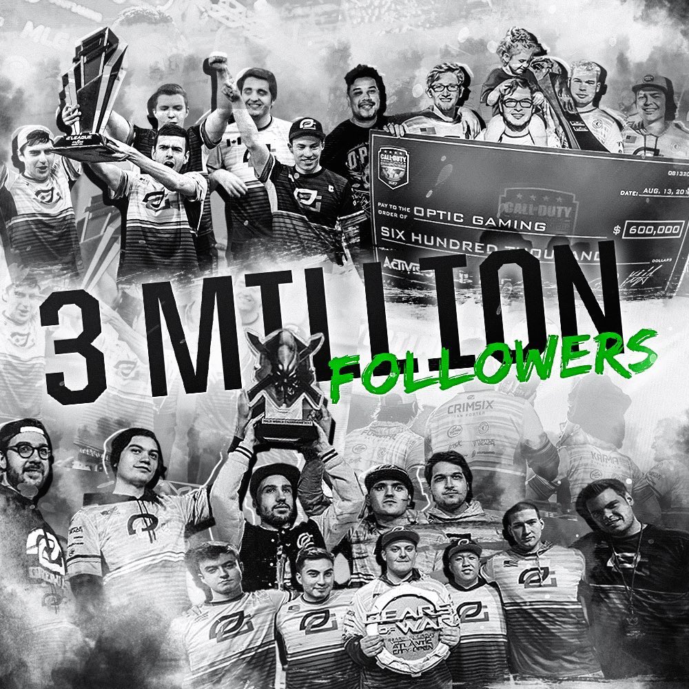 OpTic's tweet image. Super appreciative and cannot thank the #GreenWall enough in helping us achieve this amazing milestone #OpTic3M
