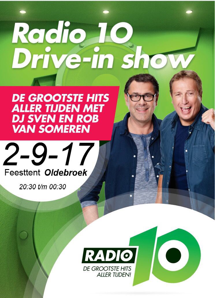 Radio10DriveIn's tweet image. Aanstaande zaterdag weer een kans om de grootste hits aller tijden live mee te maken!