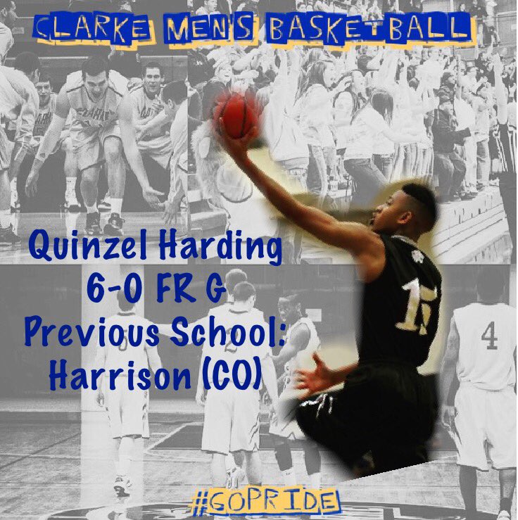 ClarkeMBB's tweet photo. #CUMBB would like to welcome @qharding13 , Freshman from Harrison HS (CO) #CUWelcomeWeek https://t.co/d5Ydpc9GXE
