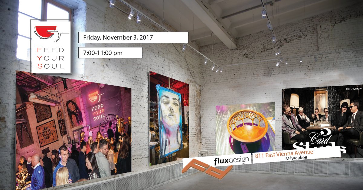 FYSMKE's tweet photo. Mark your Calendar: Join us Friday, Nov 3rd for #FYS2017 at Flux Design in Riverwest! #MKE Tickets » https://t.co/SyCoPkA2qa https://t.co/U2VgXkcLve