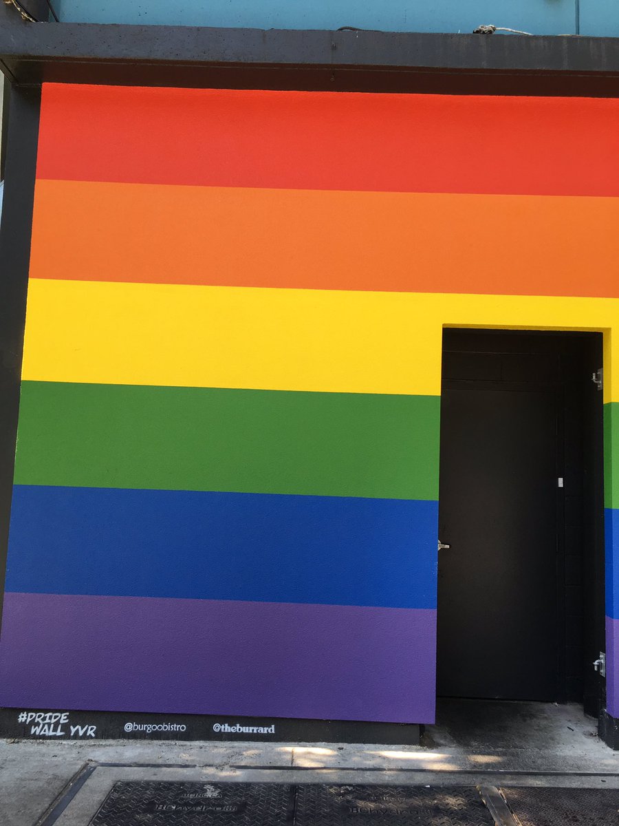 Directions_FSGV's tweet photo. #pridewallyvr next to our neighbors @BurgooBistro & @TheBurrard https://t.co/7PQ5hW76b4