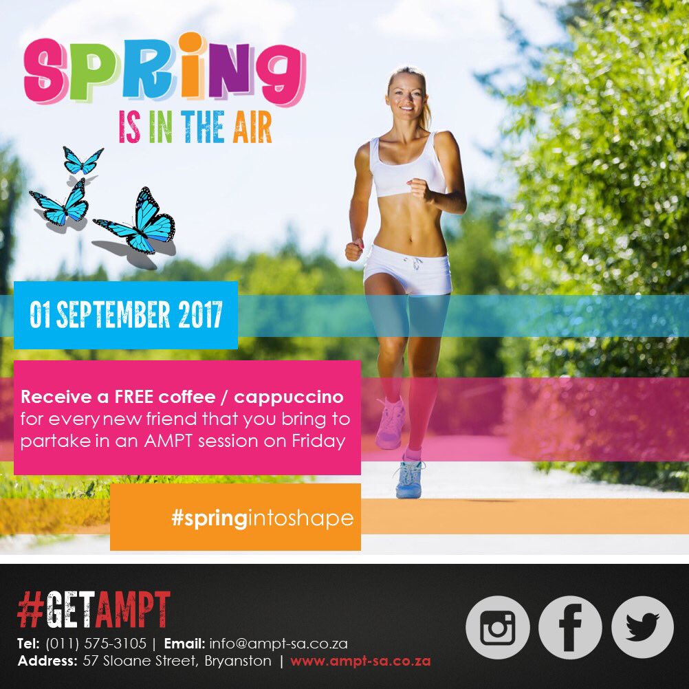 Ampt_SA's tweet photo. Receive a free coffee for every new friend you bring to AMPT on Friday 01 Sept 2017. #getAMPT for Spring https://t.co/sqisLBcxBy