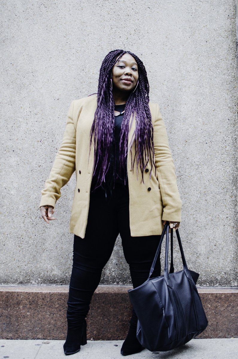 SmileDimples13's tweet photo. A hint of the wind here in #NYC &amp; I'm ready to jump into #winter #style! Blog launch next month! #soexcited #WINTERISCOMING #BlackGirlMagic https://t.co/Vh0UO3anvi