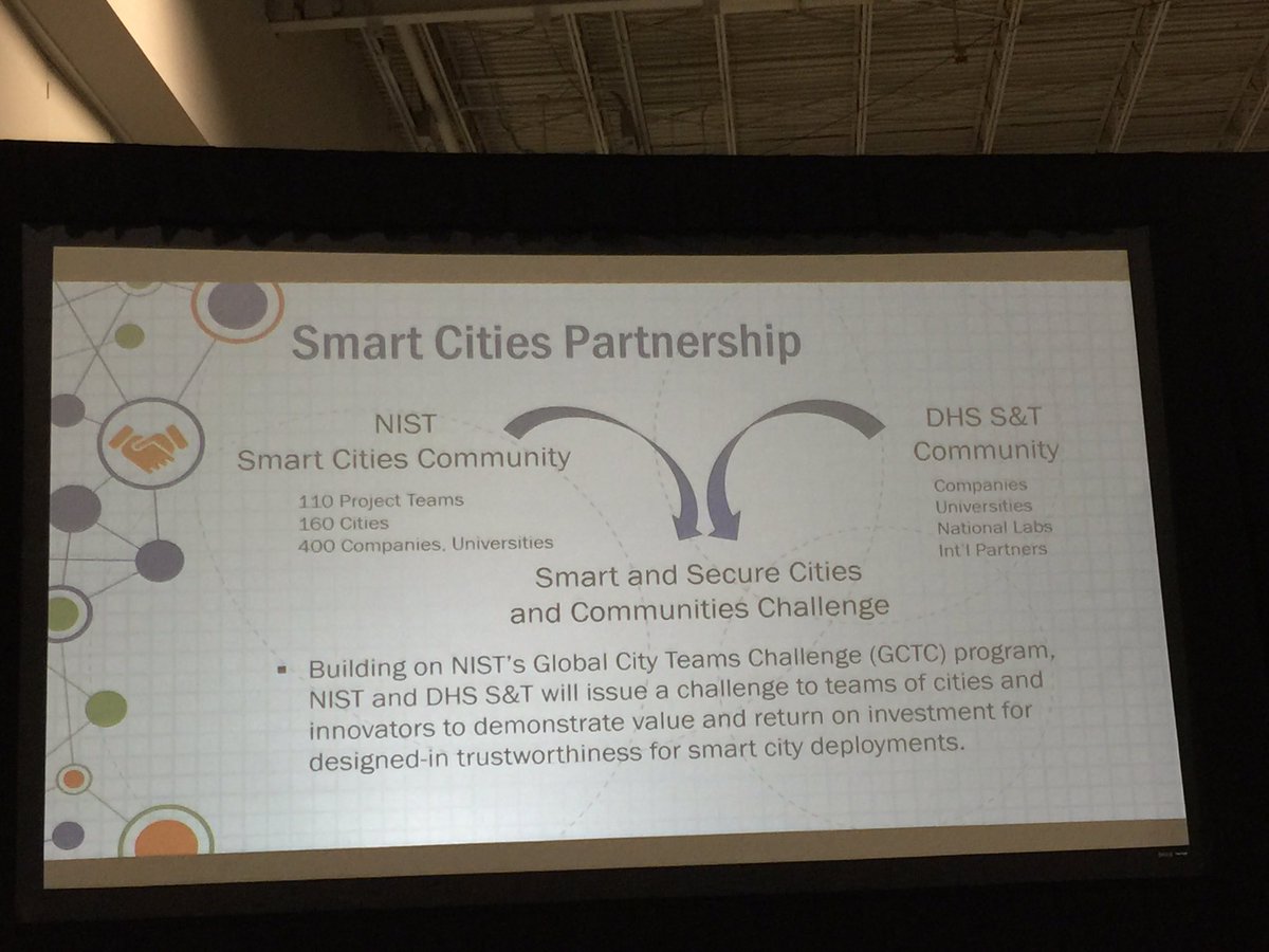 Flo4Princeton's tweet image. @usnistgov and @dhsscitech announce a Smart and Secure Cities and Communities Challenge. #tippss for #IOT @Internet2