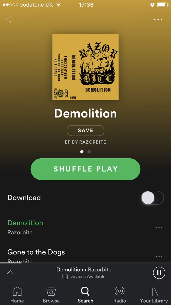 Razorbite got instagram and are also up on Spotify and Itunes worldwide today. Holy heck what a day to be alive! Tapes still available 🙃