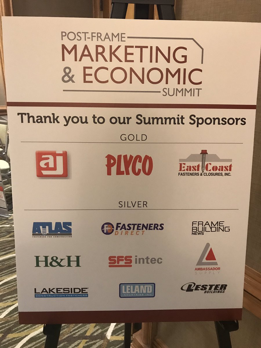 Lakeside_CF's tweet photo. Another good Economic Summit put on by the National Frame Builders Assoc. #PostFrameBuildings #LakesideConstructionFasteners https://t.co/XJHLMNNxC4