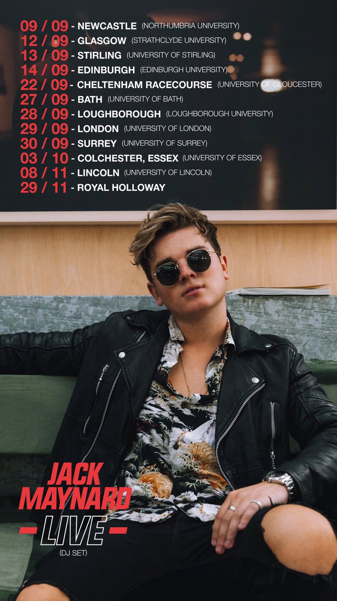 Jack_Maynard23's tweet photo. I am soooo excited for this freshers tour 🔥 let me know if I'm coming to your city! 🙌🏻 https://t.co/6xn7IB3VUQ