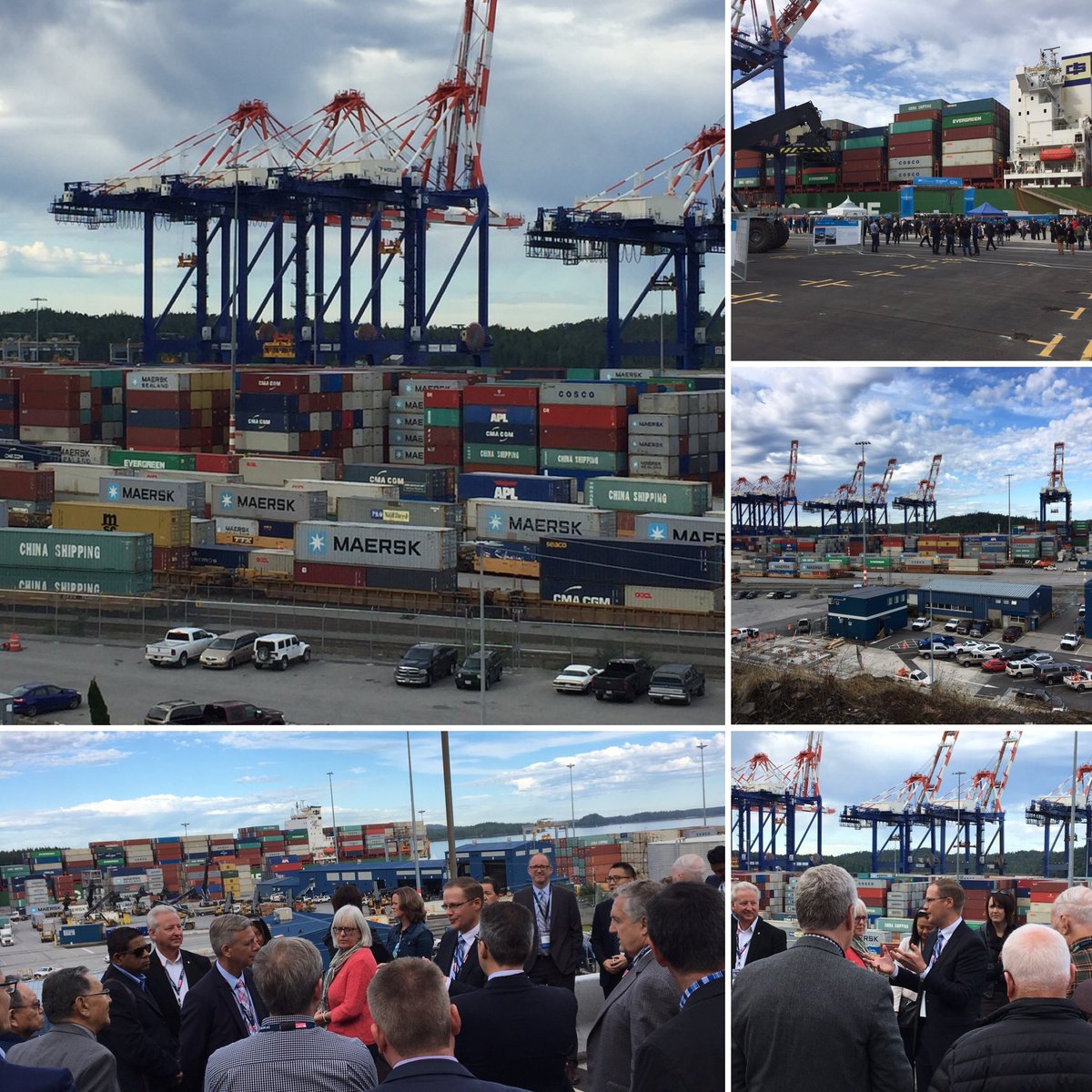 CNRailway's tweet photo. We love the crowds at the #FairviewTerminal expansion celebration! So much excitement in the air. @rupertport @DP_World https://t.co/xMuQnndQd9