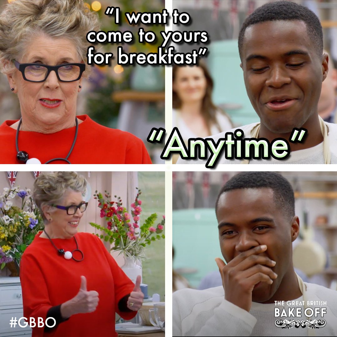 BritishBakeOff's tweet photo. He bakes. He scores. 💘 #GBBO https://t.co/DGp9vru5RE
