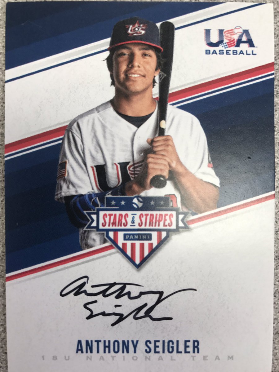 CHSHurricaneBSB's tweet photo. The Canes are proud of Anthony Seigler as he represents us with @USABaseball! https://t.co/OK70pQizzU