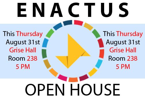WKUEnactus's tweet photo. LET'S MAKE A DIFFERENCE!! Open House this Thurs, Aug 31 @ 5 PM in Grise Hall room 238. FREE FOOD!! #MakeADifference #WKUEnactus https://t.co/aeZor7TBTc