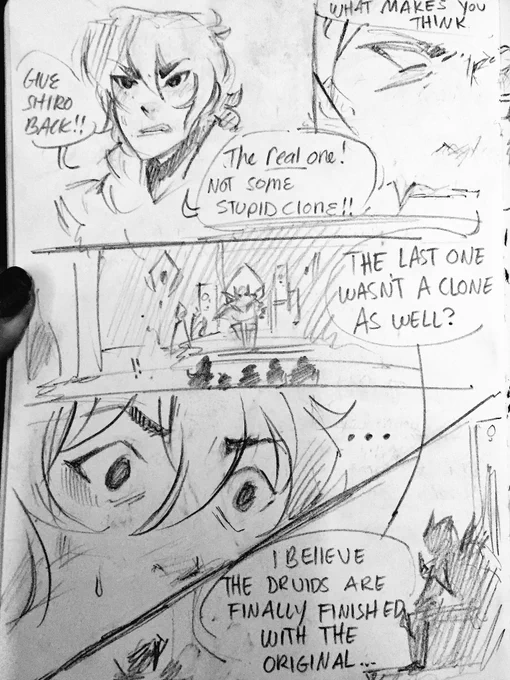 Sketched this on the plane over, I'll redo it nicely later but for now enjoy the angst >:3c
#voltron 