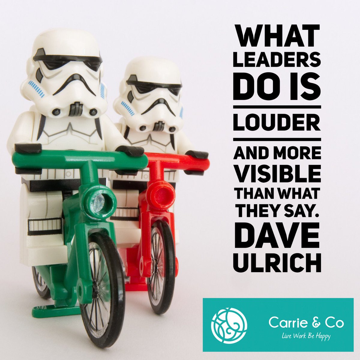 liveworkbehappy's tweet photo. What leaders do is louder and more visible than what they say. Dave Ulrich. What will you do today to lead by example? #liveworkbehappy https://t.co/UimJwwqe4h