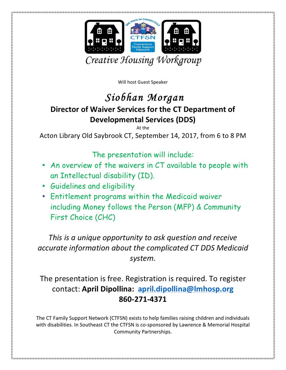 ColchesterPPS's tweet photo. Free event for parents with questions about the DDS Housing waiver https://t.co/aDPTkaQa1t