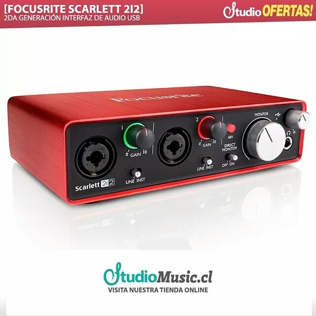 studiomusic_cl's tweet photo. #interfazdeaudio USB más vendida del mundo. La segunda generación de #Scarlett2i2 de #Focusrite. $169.900 >>> https://t.co/6kPdc7V0aU https://t.co/AHLhHwnrS6