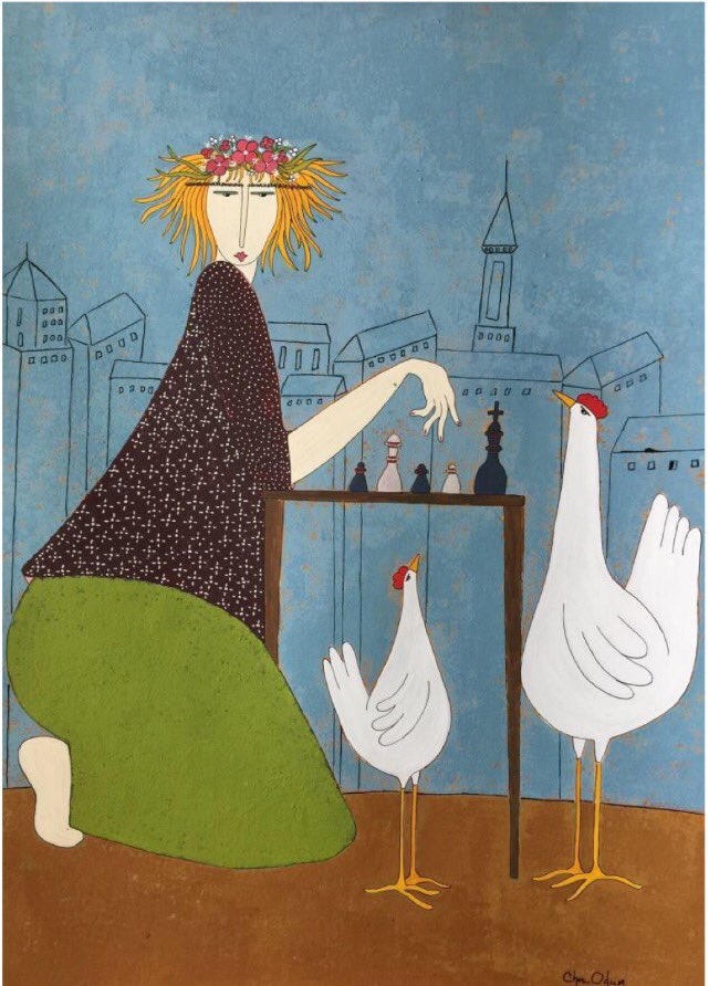 "Excuse Me" by <a href="/CherTheArt/">Cher Odum</a> (cher Odum) 
#Gouache on #Watercolor Paper
33" x 27" (framed) 

#art #Artist #gallery #pdx