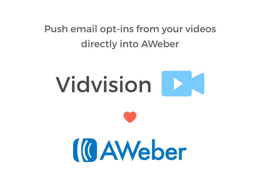 Did you know Vidvision is a featured <a href="/AWeber/">AWeber</a> integration? We're one of the first to support their new tags feature! bit.ly/getvidvision