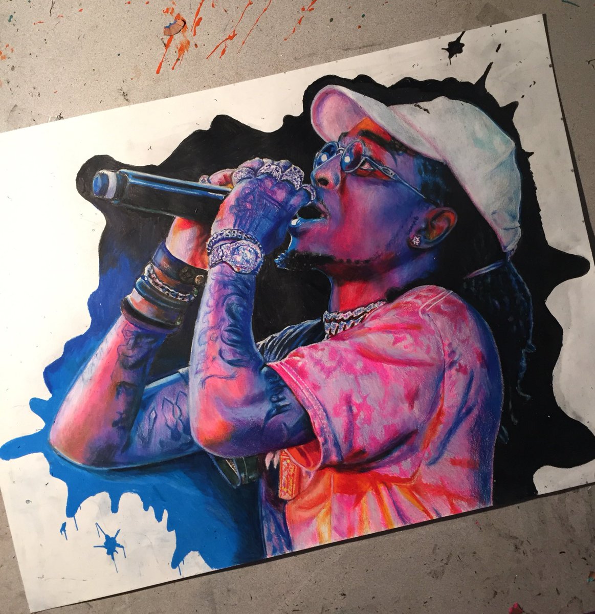 _ChrisTheArtist's tweet photo. My drawing of @QuavoStuntin !! Please please please like, RT, Share, Quote, tag him 😂 #artisttwitter #migos #MigosCultureTour #quavo #art https://t.co/w2wDTSGwQL